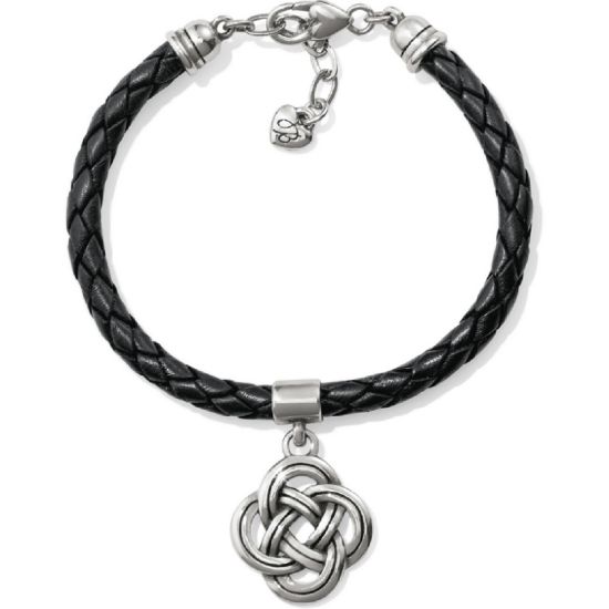 Picture of Brighton Interlok Medallion Leather Bracelet