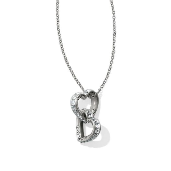 Picture of Brighton Spectrum Hearts Long Necklace - Crystal Clear Swarovski