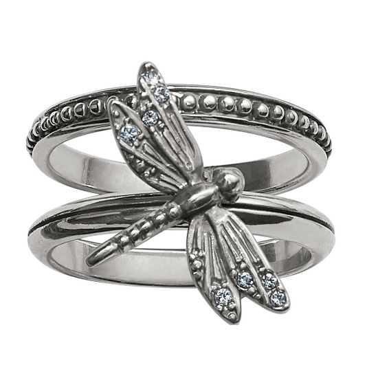 Picture of Brighton Solstice Dragonfly Stack Rings - Set of 2