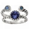 Picture of Brighton Halo Stackable Rings - Set of 2