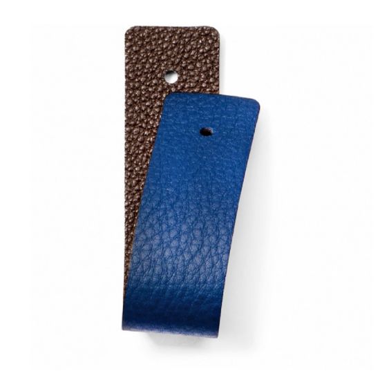 Picture of Brighton Christo Narrow Leather Reversible Strap - Atlantic Blue/Chocolate