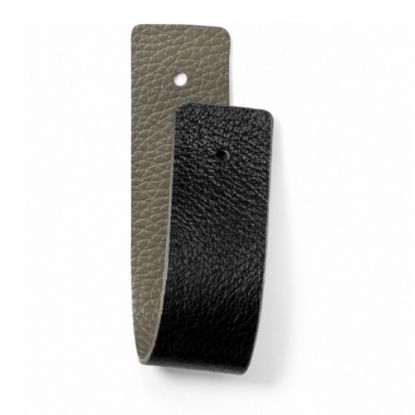 Picture of Brighton Christo Narrow Leather Reversible Strap - Black/Dune