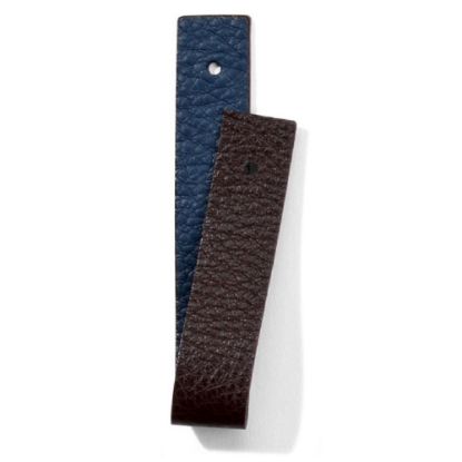 Picture of Brighton Christo Slim Leather Reversible Strap - Atlantic Blue/Chocolate