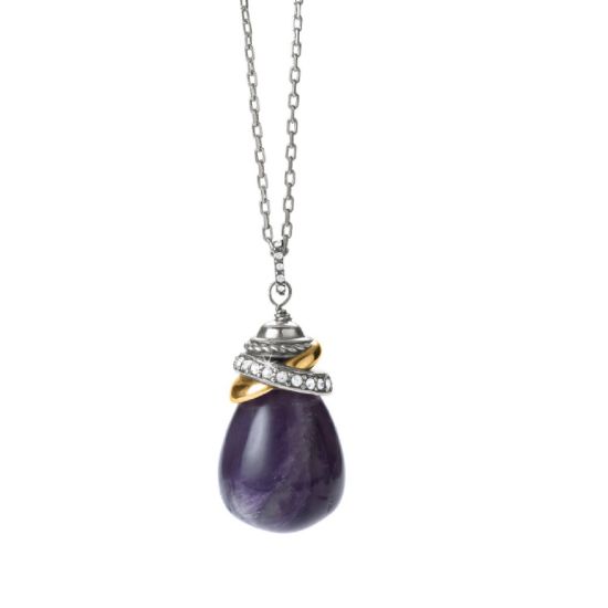 Picture of Brighton Neptune's Rings Amethyst Pendant Long Necklace