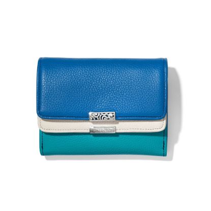 Picture of Brighton Barbados Double Flap Wallet - Blue Multi