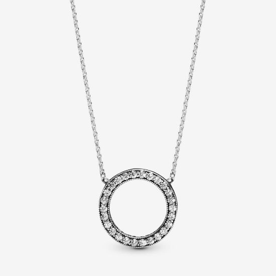 pandora circle heart necklace