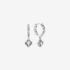 Picture of Pandora Sparkling Square Huggie Hoop Earrings