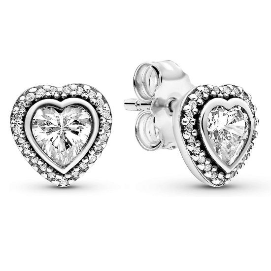 Picture of Pandora Sparkling Love Heart Post Earrings