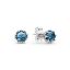 Picture of Pandora Blue Sparkling Crown Post Earrings