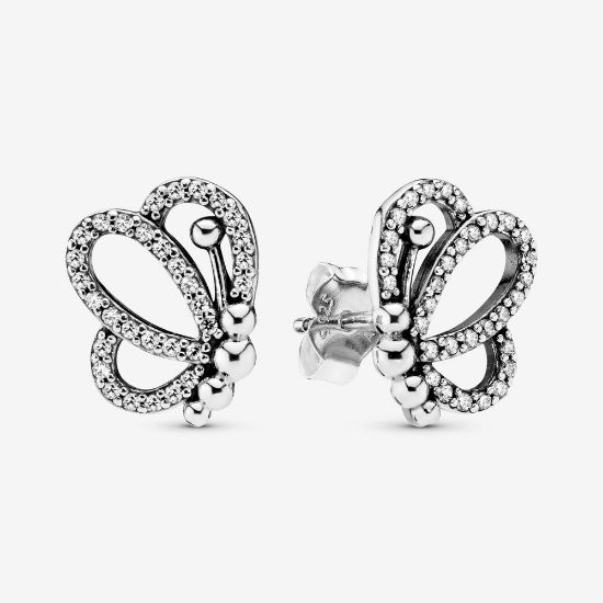 Picture of Pandora Sparkling Openwork Butterflies Post Earrings