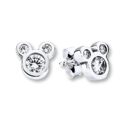 Picture of Pandora Disney Dazzling Mickey Post Earrings