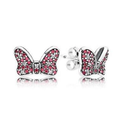 Picture of Pandora Disney Minnie's Sparkling Bow Post Earrings