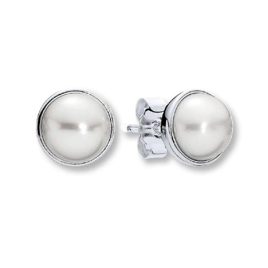 Picture of Pandora Elegant Beauty Freshwater Cultured Pearl Post Earrings