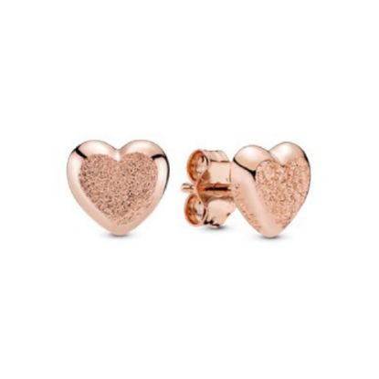 Picture of Pandora Rose Matte Brilliance Hearts Post Earrings