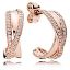 Picture of Pandora Rose Entwined Half Hoop Post Earrings