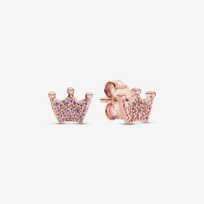 Picture of Pandora Rose Enchanted Crowns Post Earrings