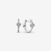 Picture of Pandora Alluring Hearts Huggie Hoop Earrings