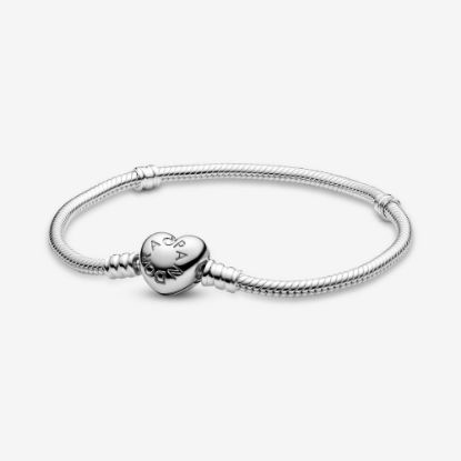 Picture of Pandora Heart Clasp Charm Bracelet - Sterling Silver