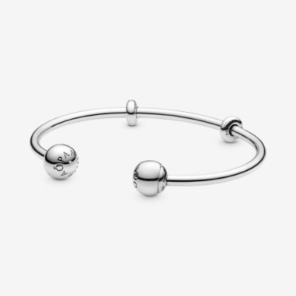 Picture of Pandora Open Bangle Charm Bracelet - Sterling Silver