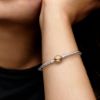 Picture of Pandora Bangle Charm Bracelet - Sterling Silver with 14k Gold Clasp