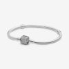 Picture of Pandora Pavé Barrel Clasp Charm Bracelet - Sterling Silver with CZ