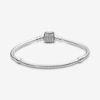 Picture of Pandora Pavé Barrel Clasp Charm Bracelet - Sterling Silver with CZ