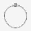 Picture of Pandora Pavé Barrel Clasp Charm Bracelet - Sterling Silver with CZ