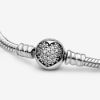 Picture of Pandora Sparkling Heart Charm Bracelet - Sterling Silver