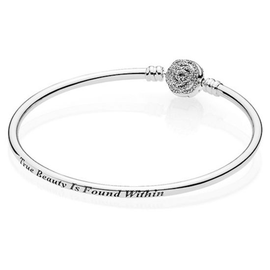 Picture of Pandora Disney Beauty & the Beast Bangle - Sterling Silver with CZ