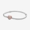 Picture of Pandora Rose Pavé Heart Clasp Charm Bracelet - Sterling Silver, Pandora Rose, CZ