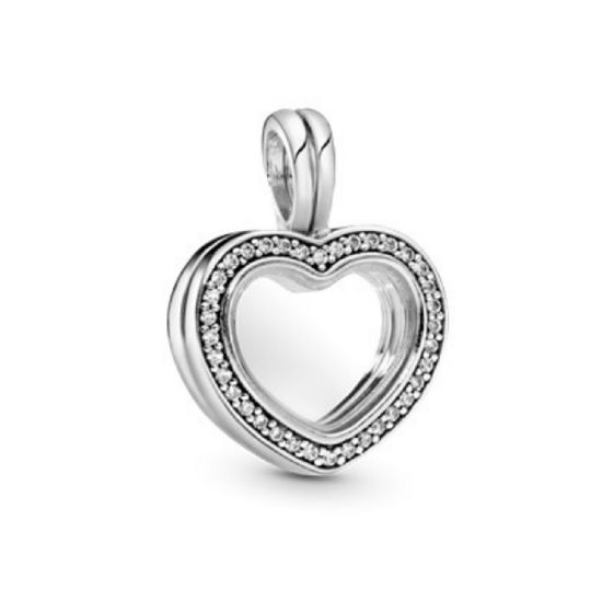 Picture of Pandora Sparkling Pandora Floating Heart Locket Charm