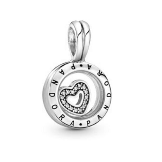 Picture of Pandora Floating Locket with Captured Heart Petite Charm